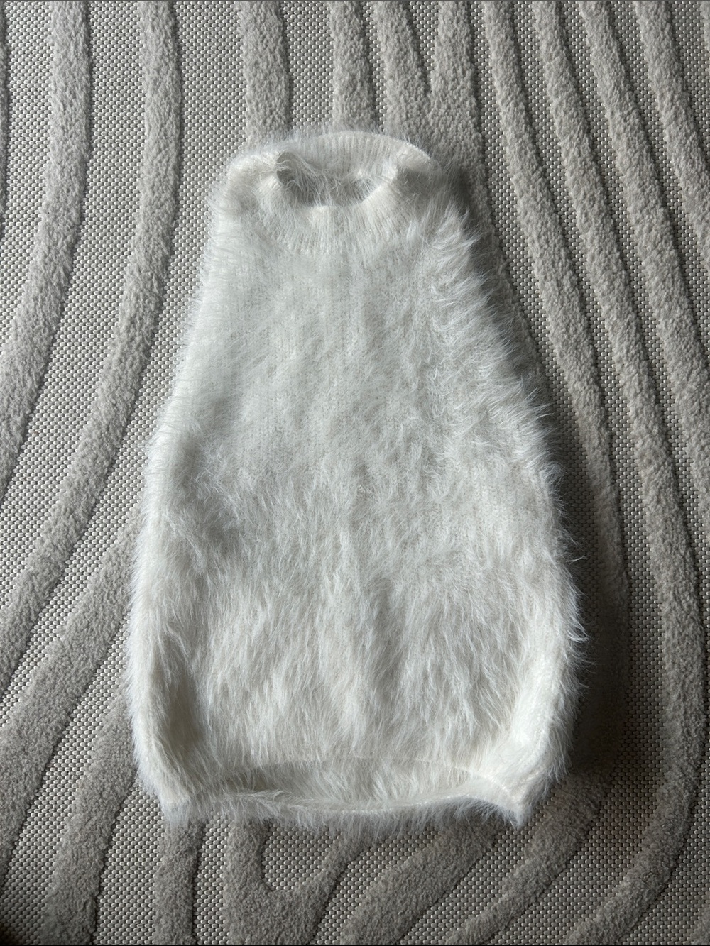 Zara Cream Fuzzy Turtleneck Sweater